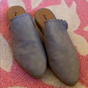 Gray Qupid Mules